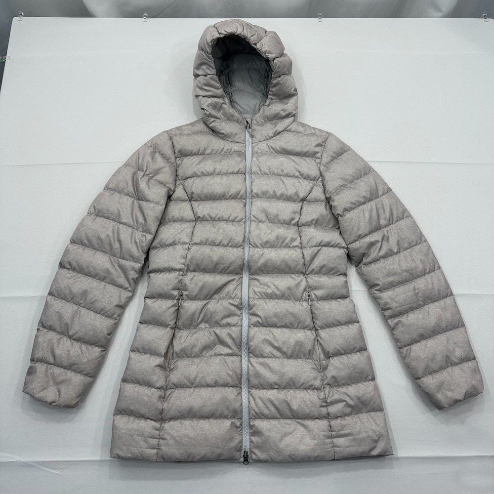 Eddie Bauer EB650 Cirrus Lite Parka Womens XS Gray Hooded Down Puffer Jacket
